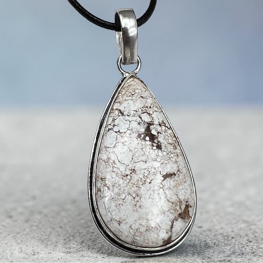 New Wild Horse Jasper Pendant Sterling Silver Overlay 925 Natural Stone Pendant